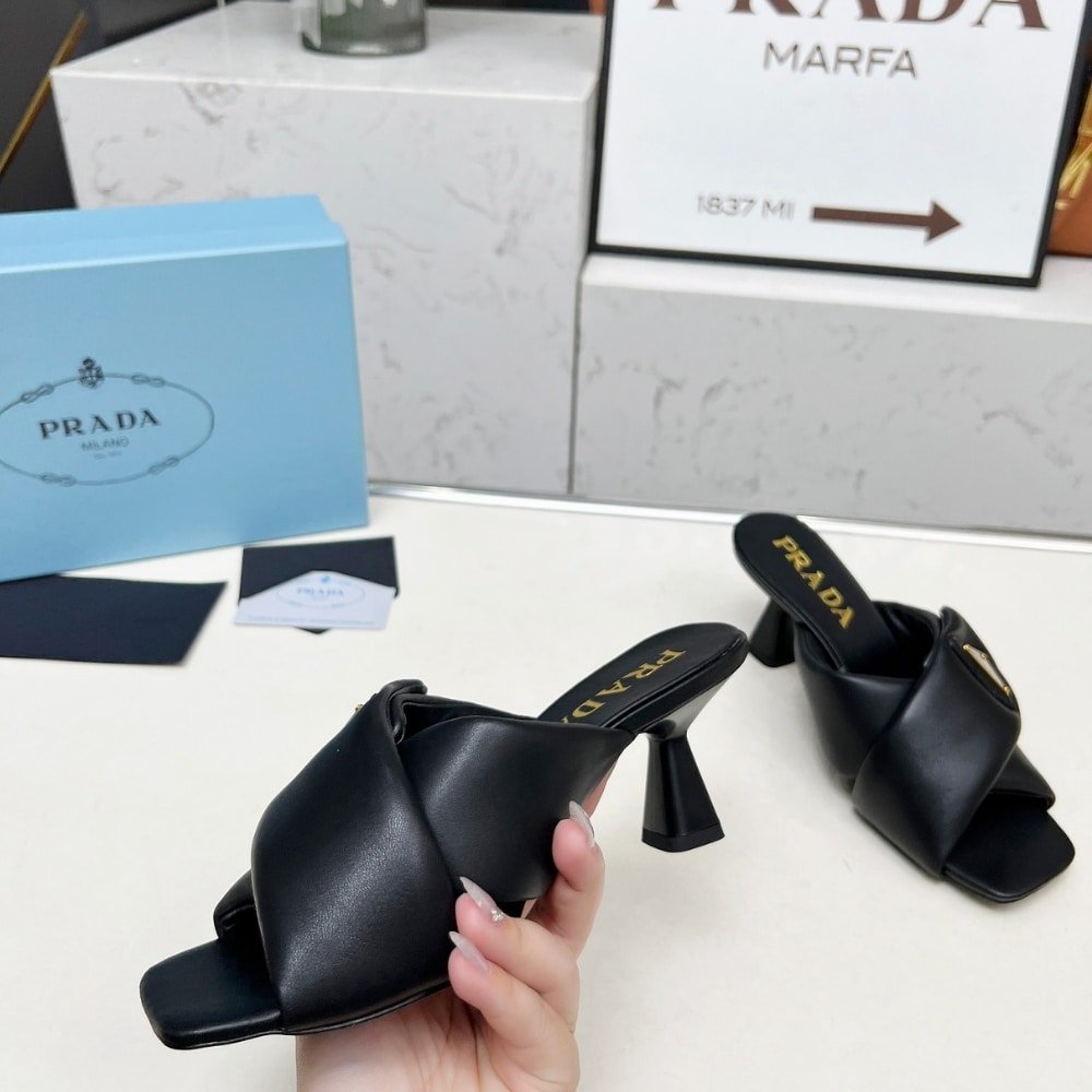 Pra*a Padded Nappa Sandals Black 1Xx754 2Dl8 F0002 F 065