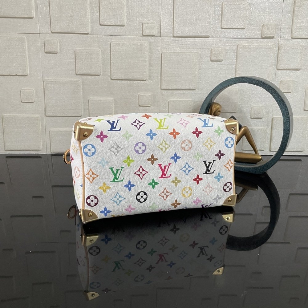 [S*per Vip 1:1] L0vis Vvtt0n X Murakami Speedy Bandoulière 25 Bag White 25Cm M13085
