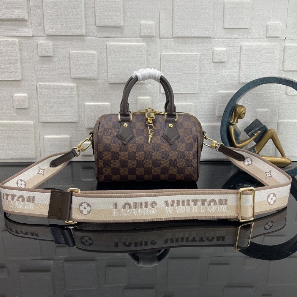 [S*per Vip 1:1] L0vis Vvtt0n Speedy Bandoulière 20 Bag Damier Ebene Coated Canvas Brown 20Cm N40489