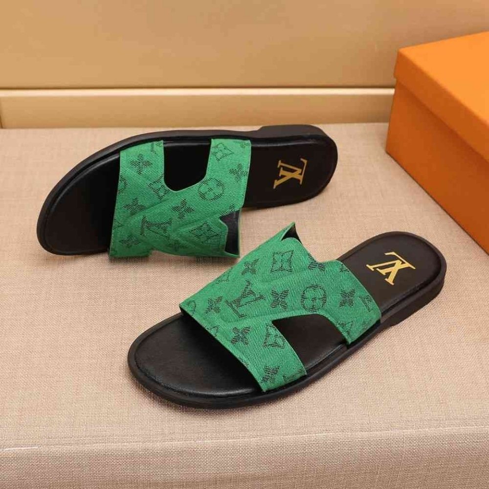 L0vis Vvtt0n Oasis Mule Monogram Denim Green