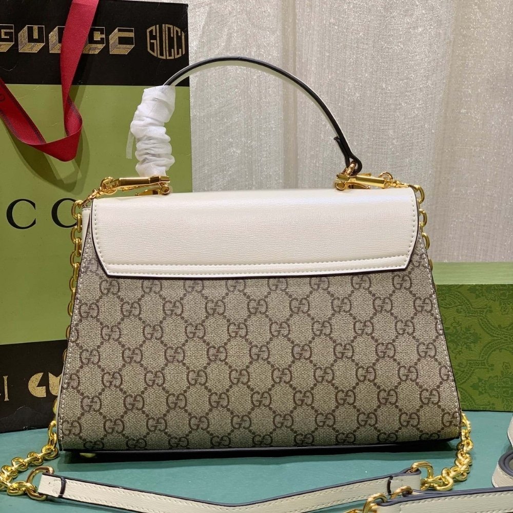 Gvc*1 Horsebit 1955 Mini Top Handle Bag Beige Ebony 29Cm