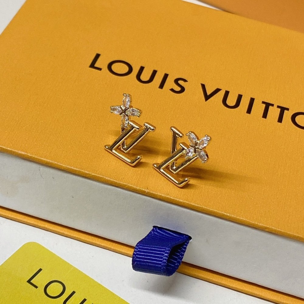 L0vis Vvtt0n Lv Iconic Flower Earrings Gold M02116