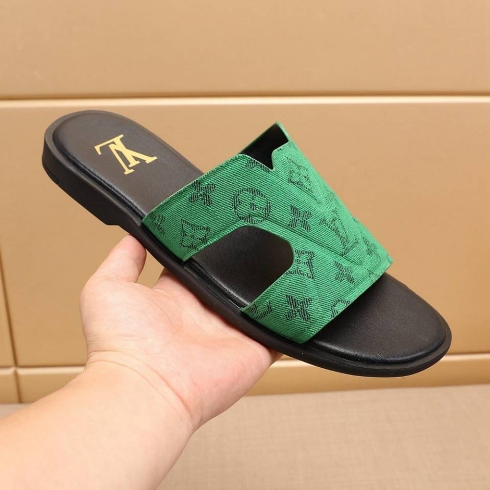 L0vis Vvtt0n Oasis Mule Monogram Denim Green