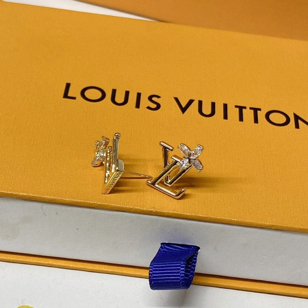 L0vis Vvtt0n Lv Iconic Flower Earrings Gold M02116