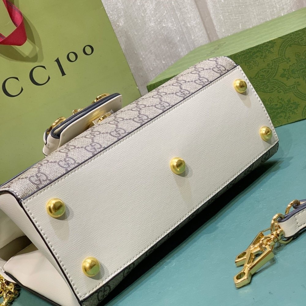 Gvc*1 Horsebit 1955 Mini Top Handle Bag Beige Ebony 29Cm
