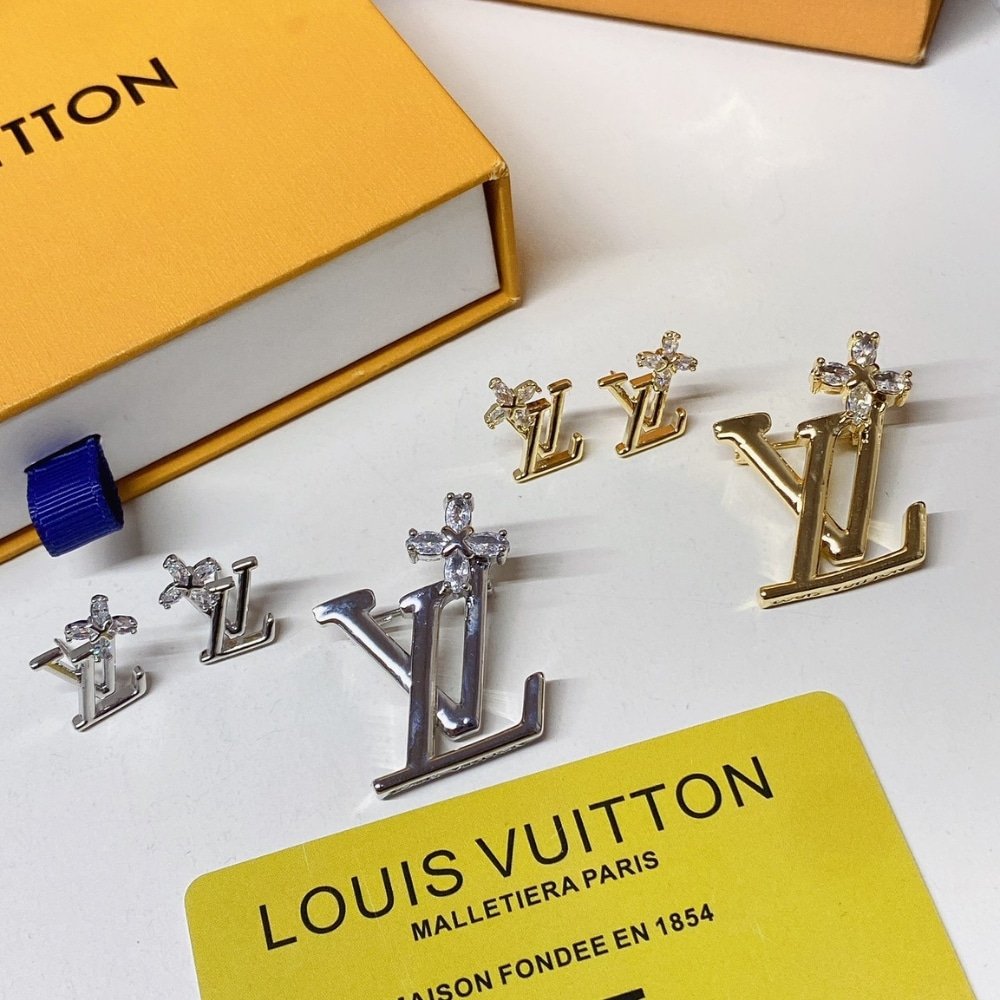 L0vis Vvtt0n Lv Iconic Flower Earrings Gold M02116