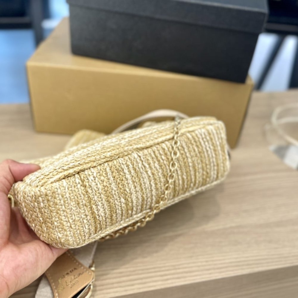 Pra*a Re-Edition 2005 Raffia Bag Tan 1Bh2042A2Tf0018Vv9L