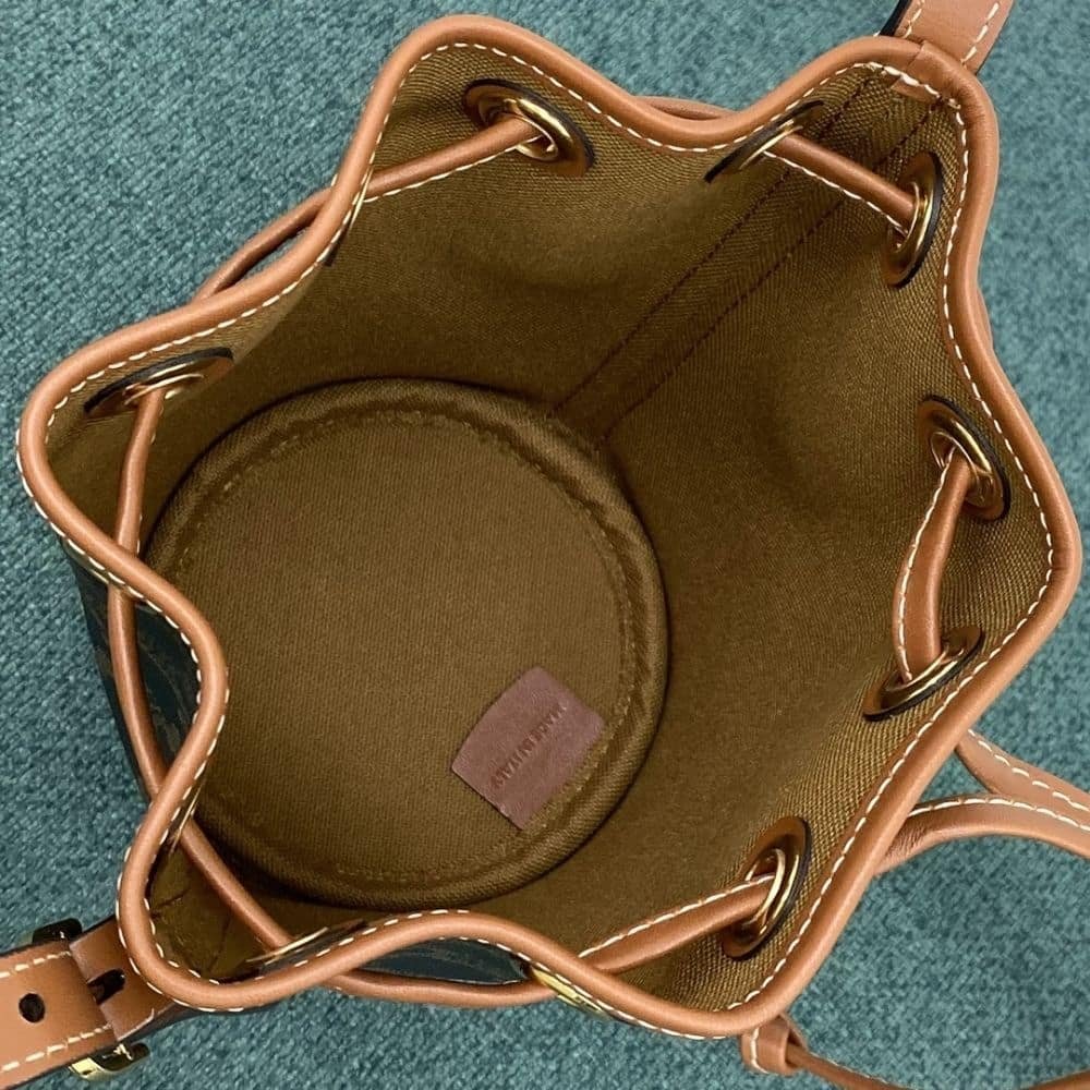 Ce1i*e Small Drawstring Bag In Triomphe Canvas Tan 17Cm 191142Bzj 04Lu