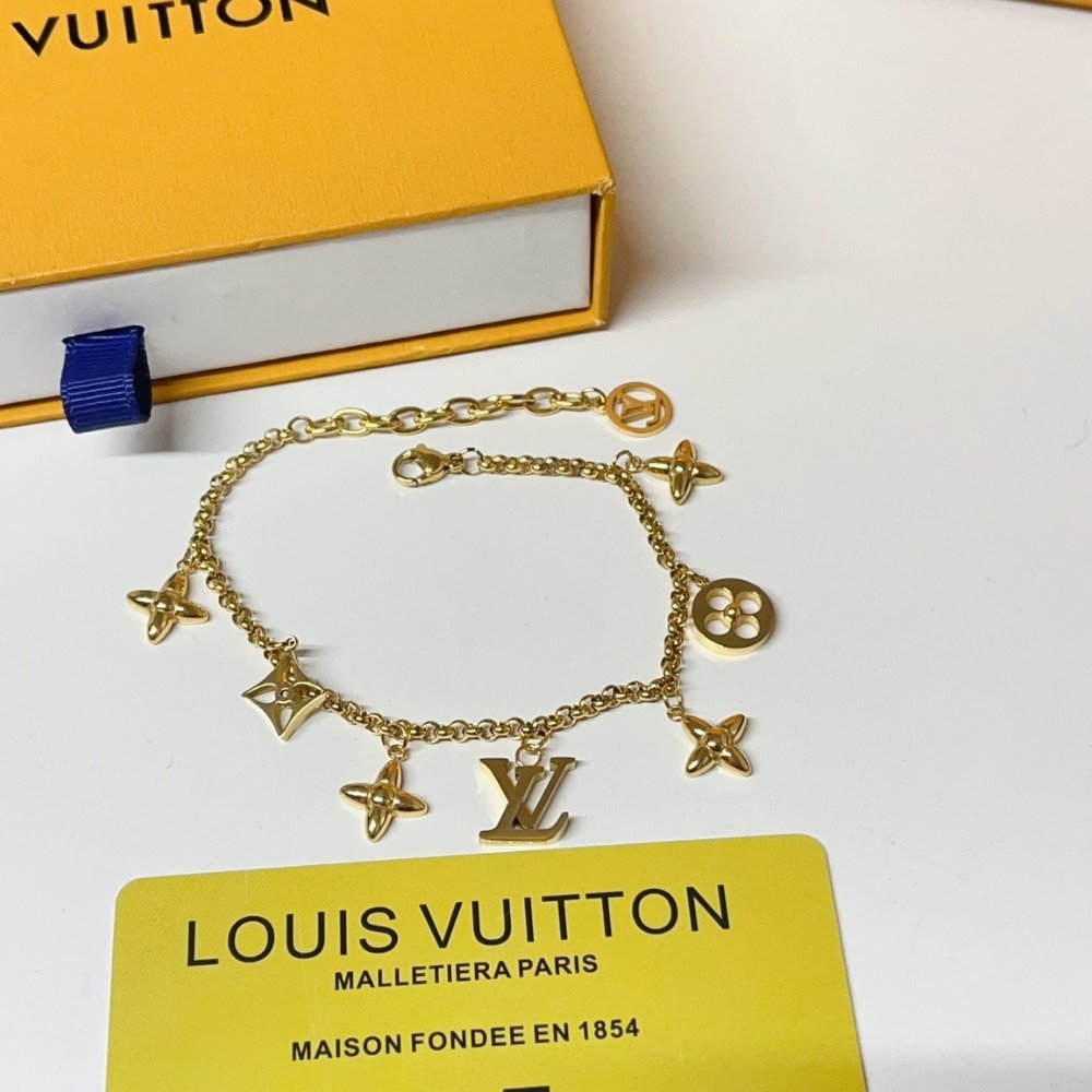 L0vis Vvtt0n Lv Iconic Charms Bracelet Gold M1376A