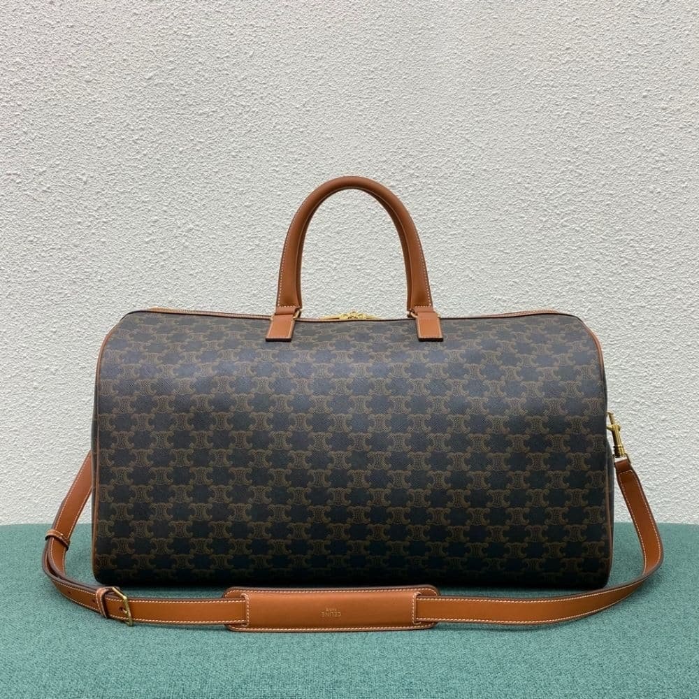 Ce1i*e Large Travel Bag In Triomphe Canvas Tan 50Cm 191472Cyx 04Lu