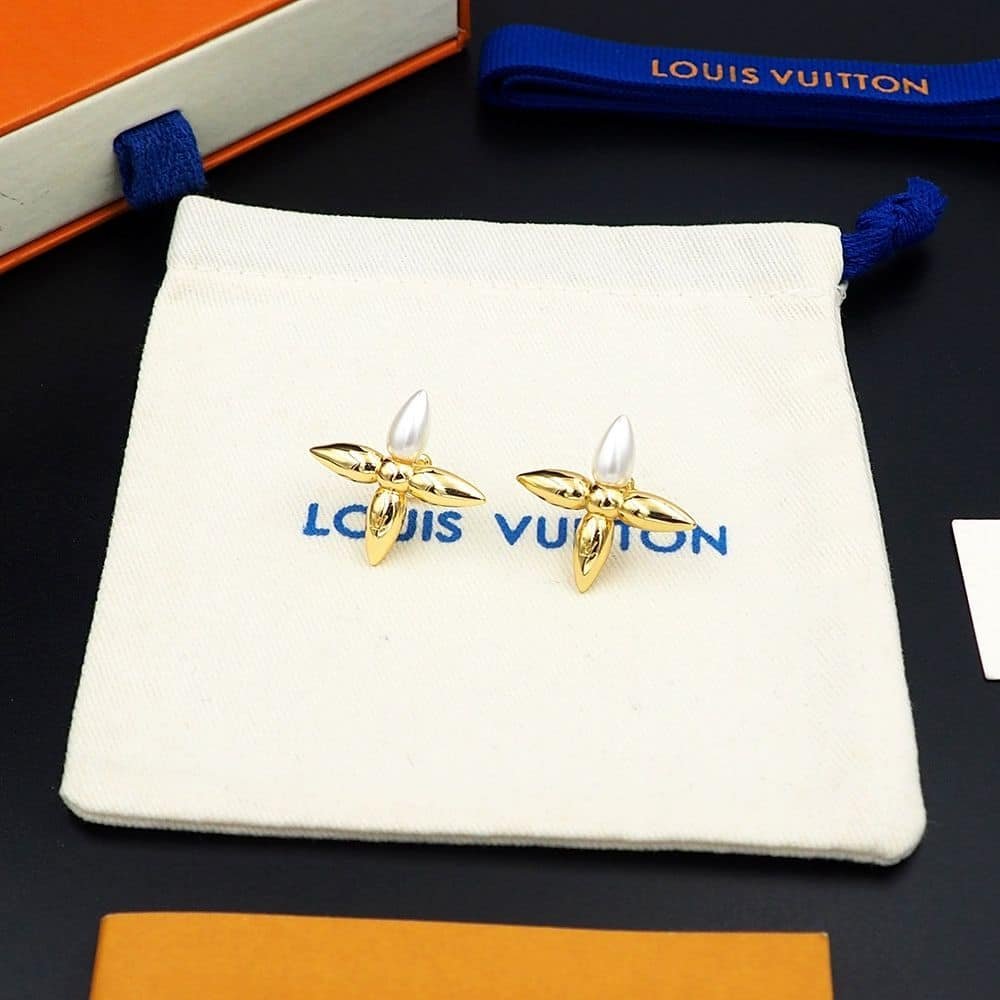 L0vis Vvtt0n L0visette Earrings Gold And Pearly White M00950