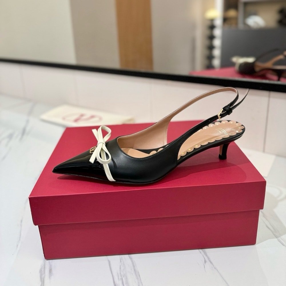 Va1e*ntin0 Bepointy Slingback Pumps Black 6W2S0Ll3Dal 790