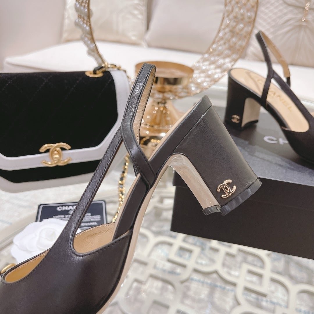 Ch**el Slingbacks Grosgrain Black G31318 Y50006 94305