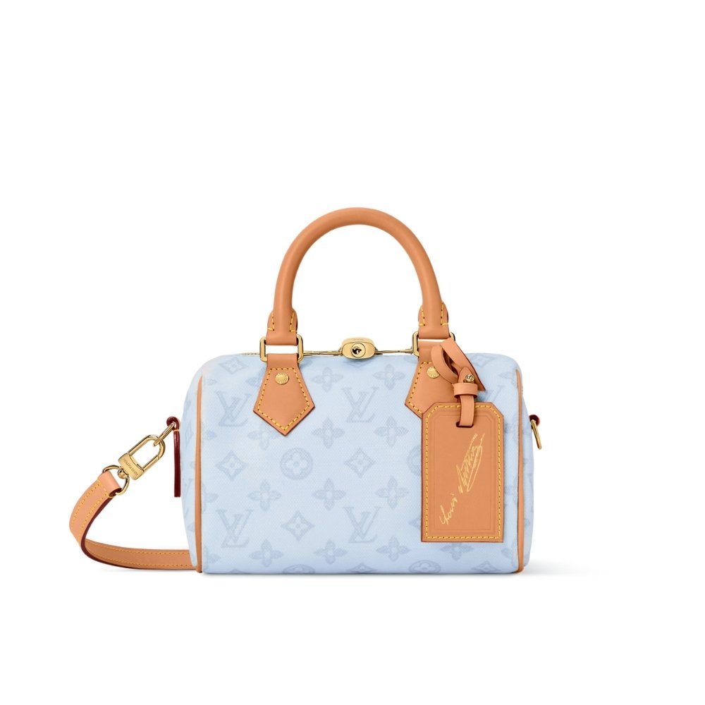 L0vis Vvtt0n Speedy Bandoulière 20 Monogram Origine Bleu Courrier 20Cm