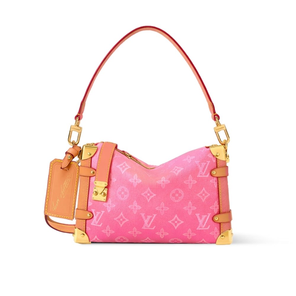 L0vis Vvtt0n Side Trunk MM Monogram Origine Rose Ruban 23Cm