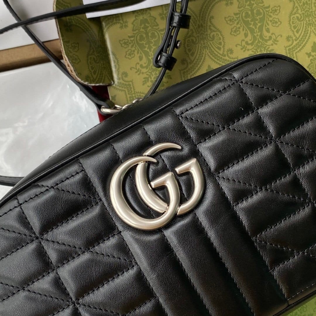 Gvc*1 Gg Marmont Small Shoulder Bag Black 24Cm 447632 Um8Bn 1000