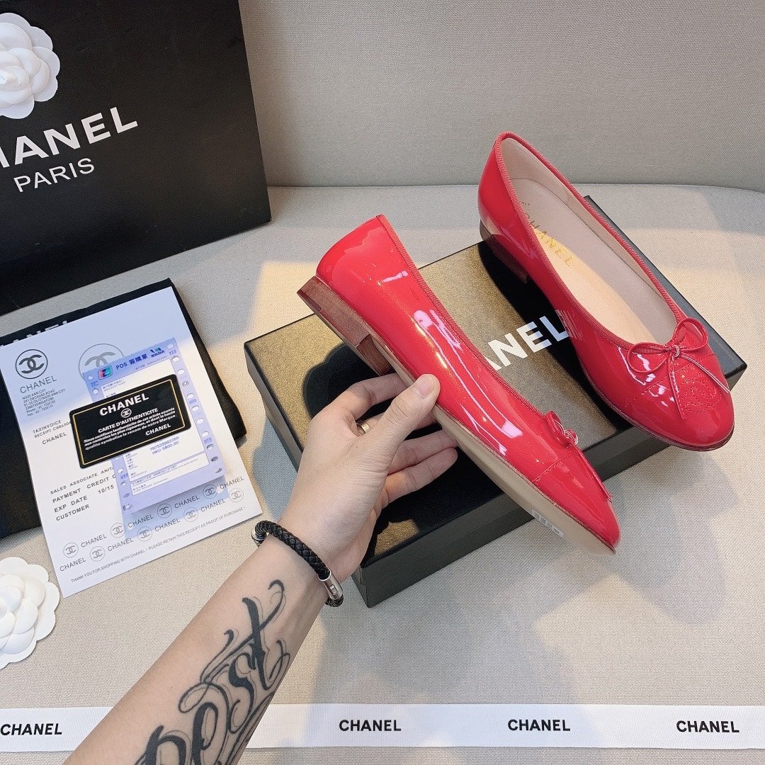 Ch**el Red Women’S Ballerinas