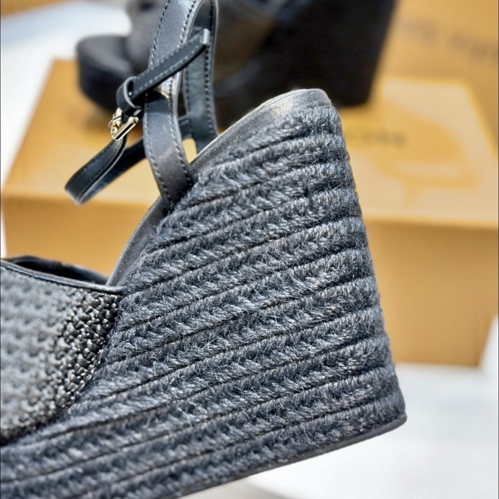 L0vis Vvtt0n Mare Wedge Sandals Black 1Ahllk