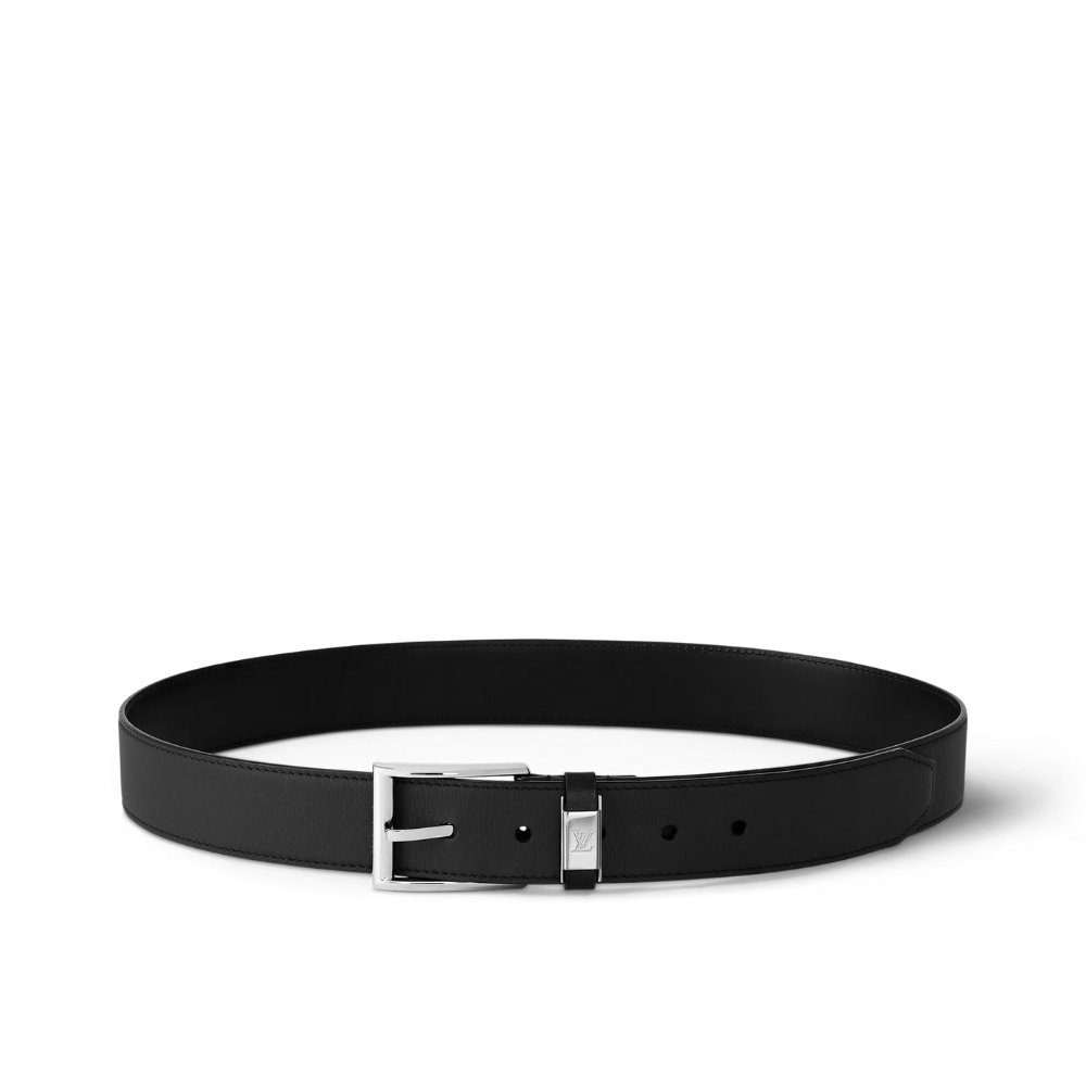L0vis Vvtt0n LV City Pin Belt Silver Hardware Black 35Mm M0542S