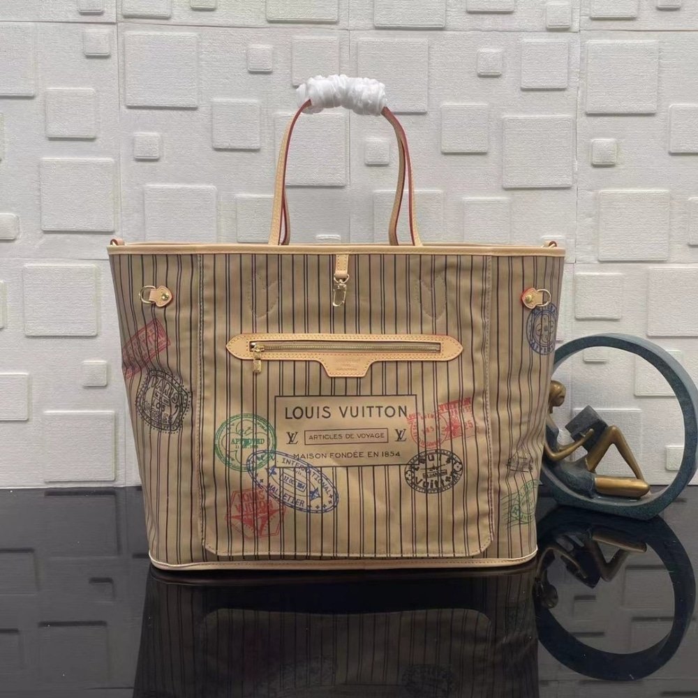 [S*per Vip 1:1] L0vis Vvtt0n Neverfull Bandoulière Inside Out GM Bag Beige 39Cm M11948