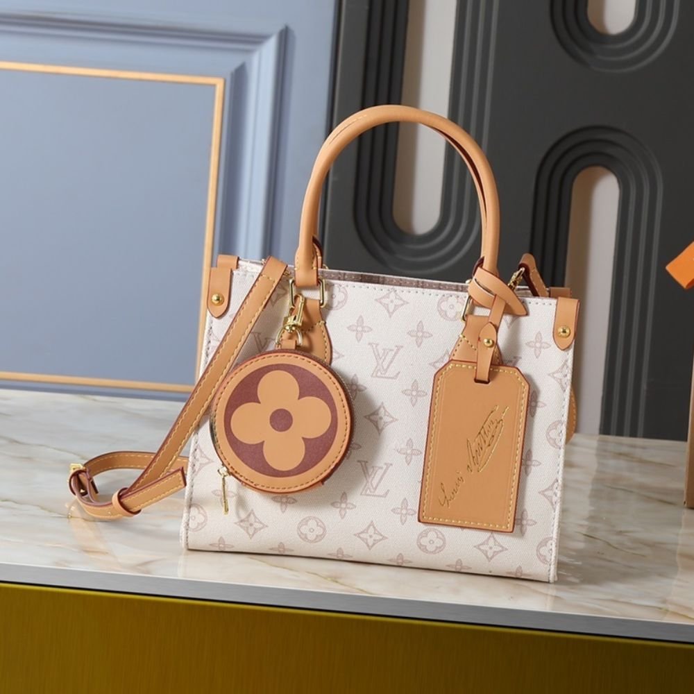 L0vis Vvtt0n Onthego PM Monogram Origine White 25Cm
