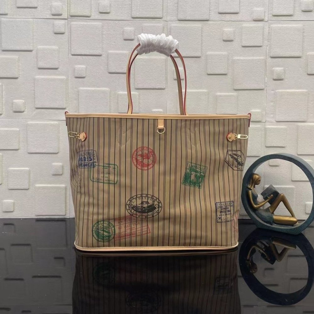 [S*per Vip 1:1] L0vis Vvtt0n Neverfull Bandoulière Inside Out GM Bag Beige 39Cm M11948