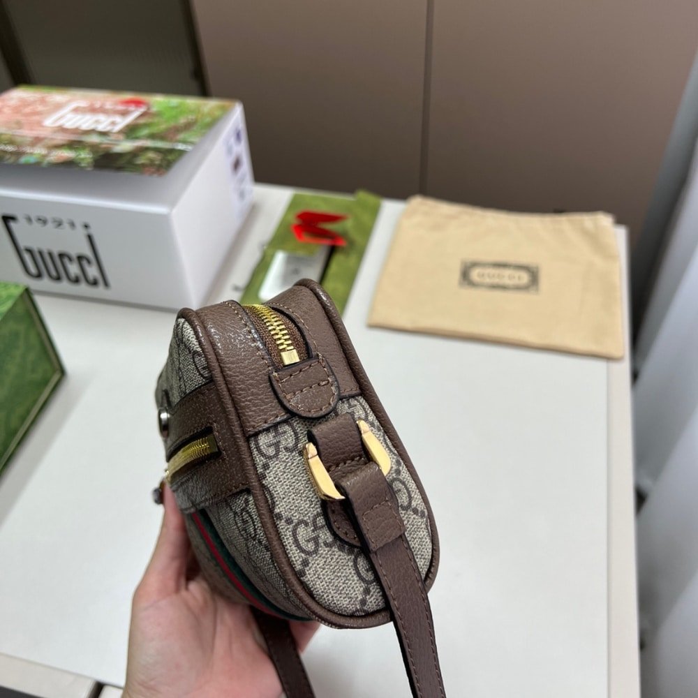 Gvc*1 Ophidia Mini Bag Beige And Ebony 17Cm 517350 96Iws 8745
