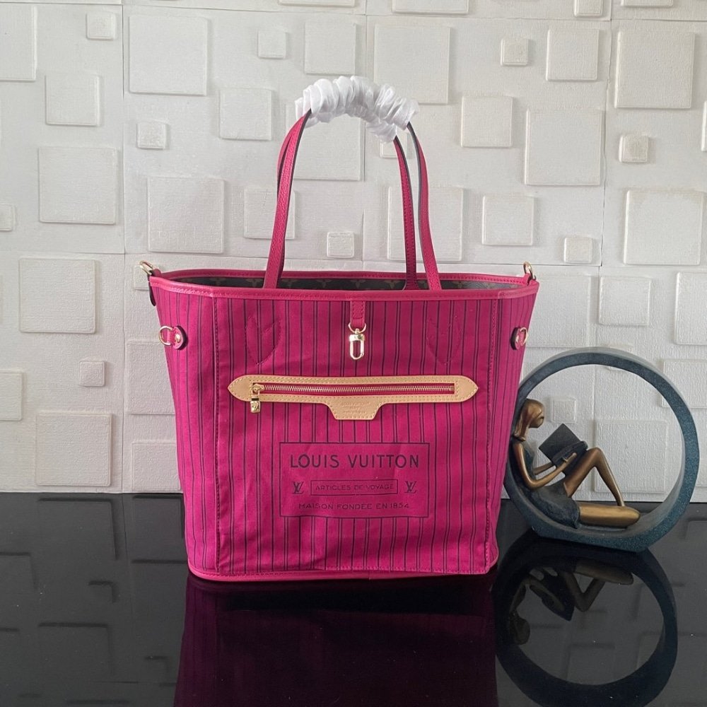 [S*per Vip 1:1] L0vis Vvtt0n Neverfull Bandoulière Inside Out MM Bag Pink 31Cm M12707