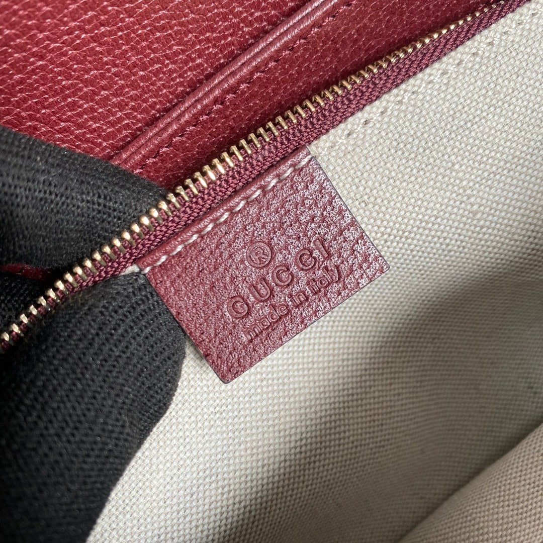 Gvc*1 Horsebit 1955 Original Gg Shoulder Bag Burgundy 25Cm 602204 9Y9Ng 9865