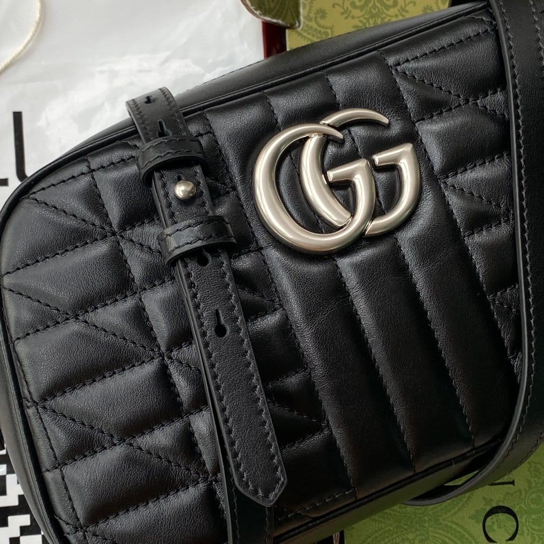 Gvc*1 Gg Marmont Small Shoulder Bag Black 24Cm 447632 Um8Bn 1000