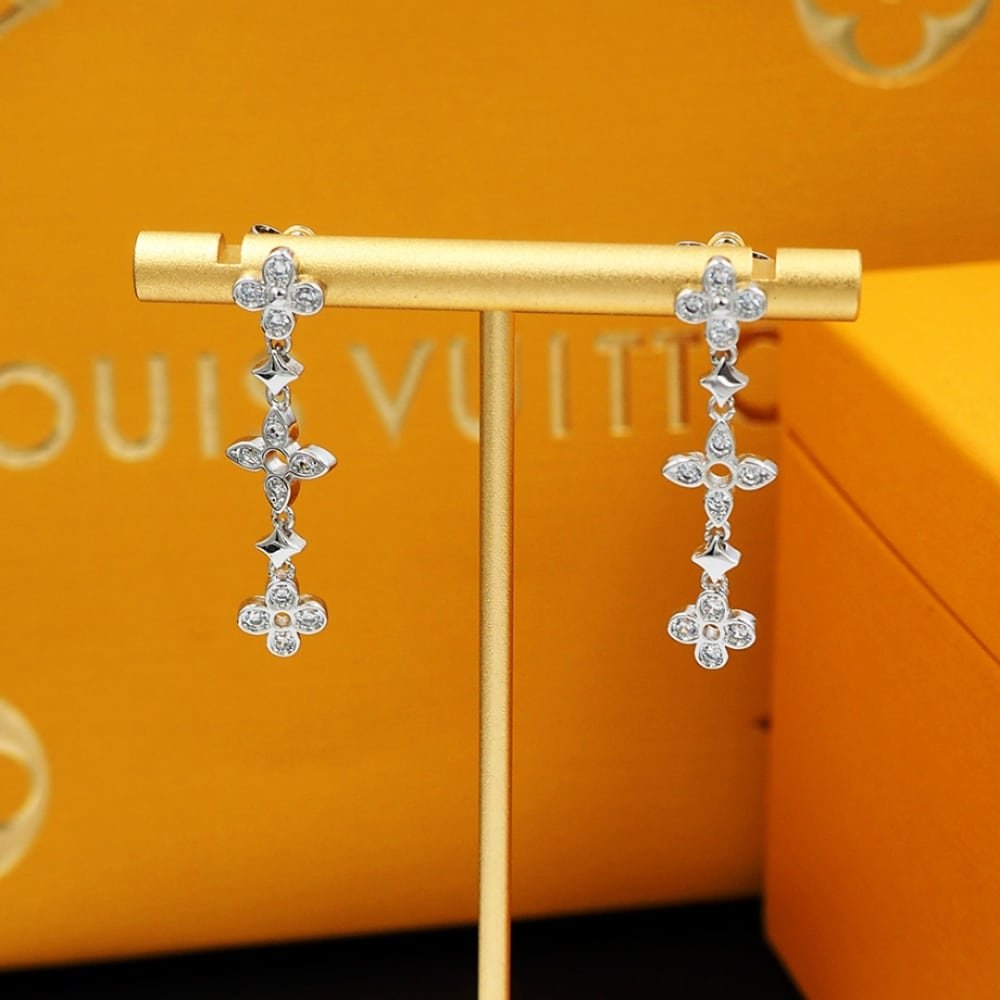 L0vis Vvtt0n Dentelle One Row Earrings Q96850