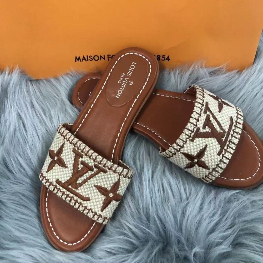L0vis Vvtt0n Lock It Flat Mule Cognac Brown Leather 1A8Svi