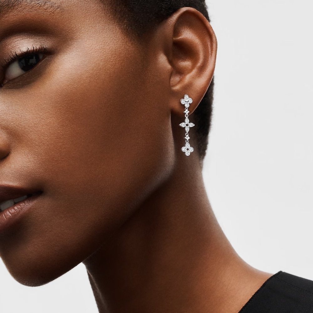 L0vis Vvtt0n Dentelle One Row Earrings Q96850