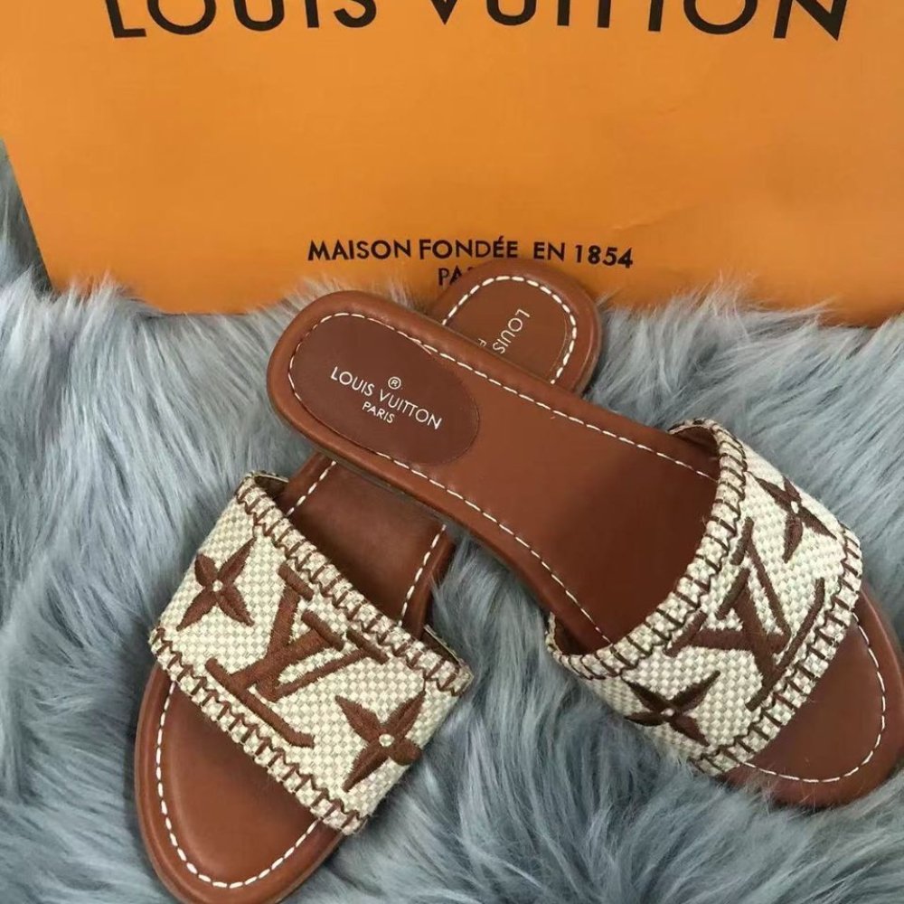 L0vis Vvtt0n Lock It Flat Mule Cognac Brown Leather 1A8Svi