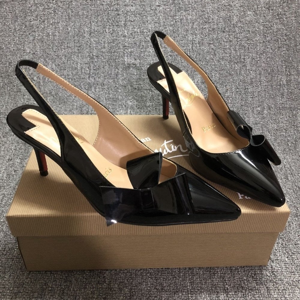Chr1st1an Louboutin Clare Nodo 80 Slingback Black