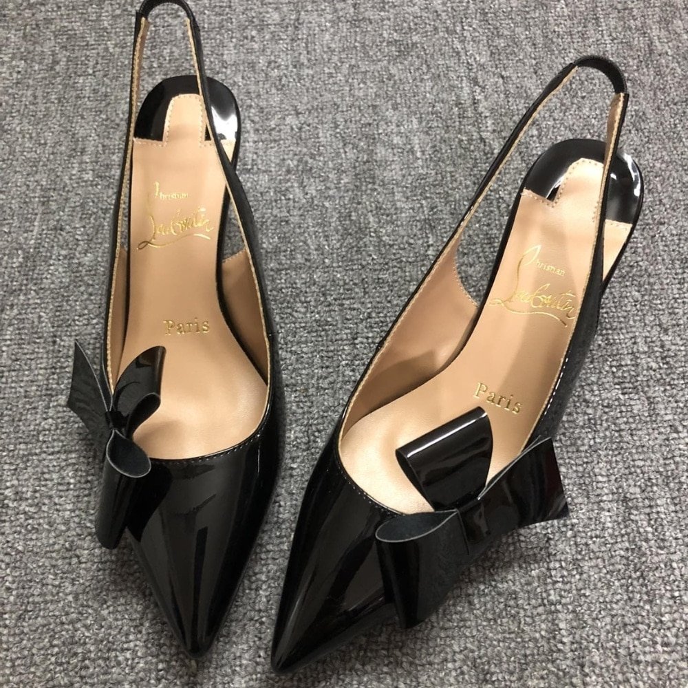 Chr1st1an Louboutin Clare Nodo 80 Slingback Black