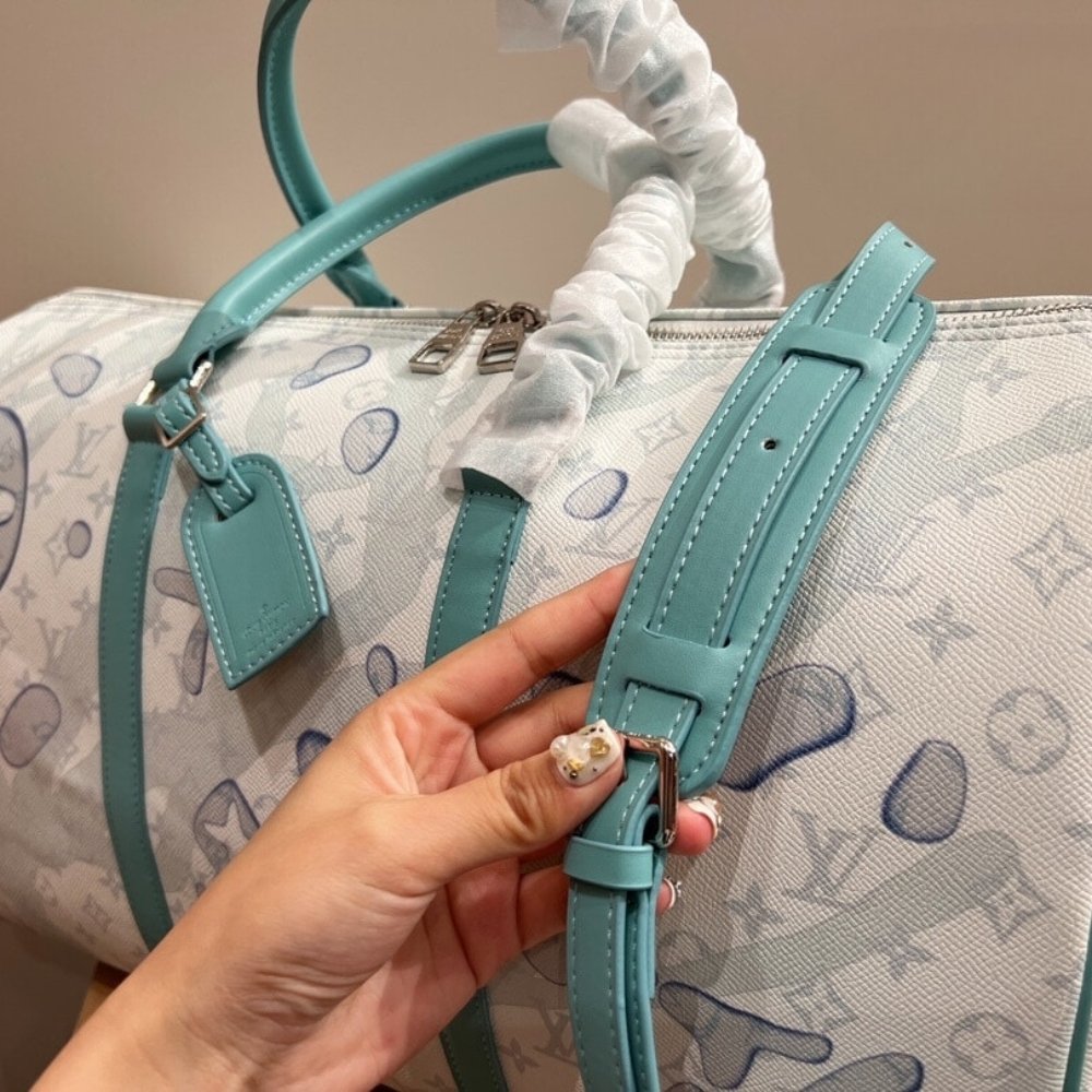 L0vis Vvtt0n Keepall Bandouliere 50 Crystal Blue 50Cm M22570