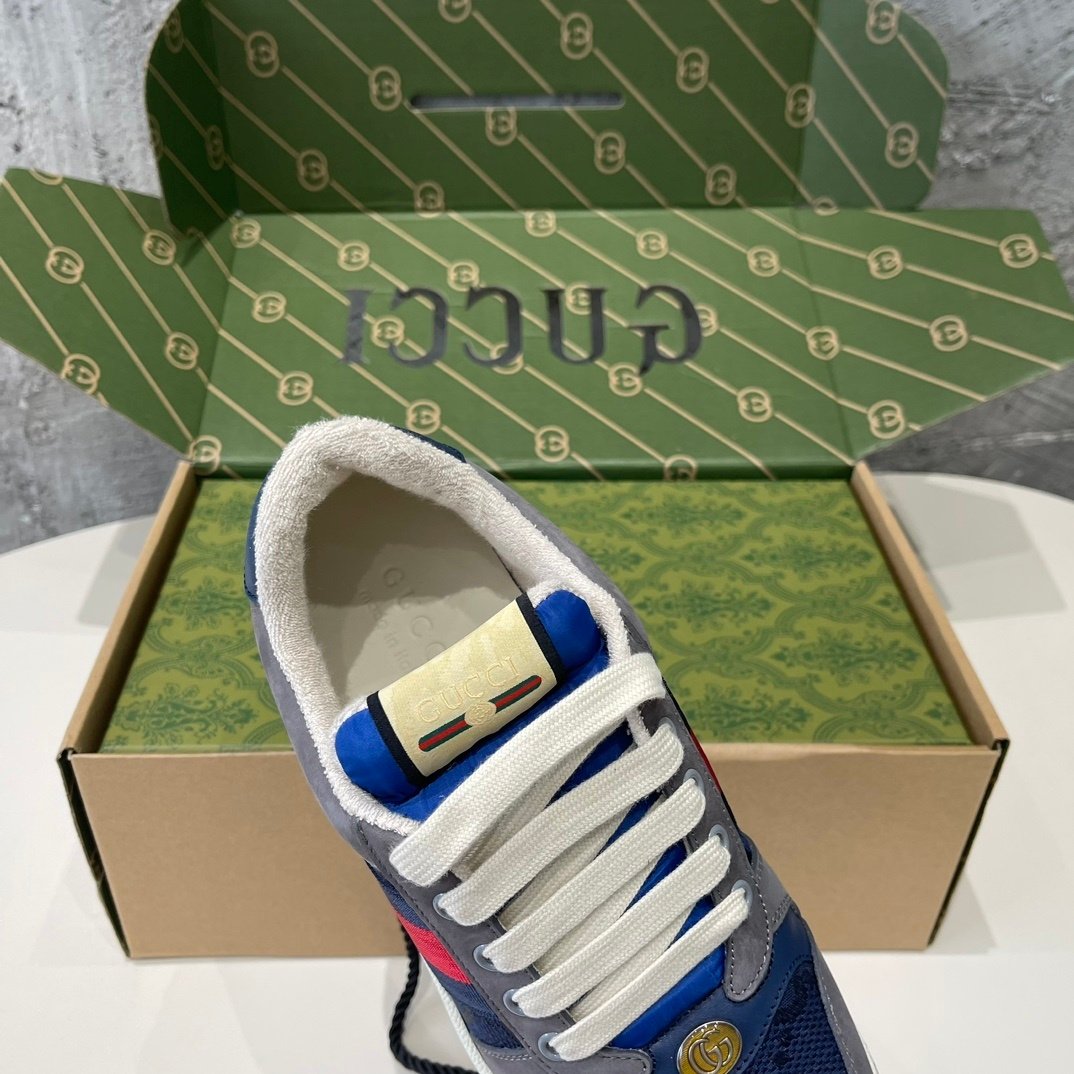 Gvc*1 GG Screener Sneaker Grey Suede 576223 FAA3T 4551