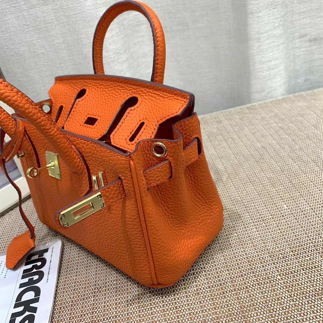 H**me5 Birkin Mini Gold Hardware Epsom Orange 20Cm