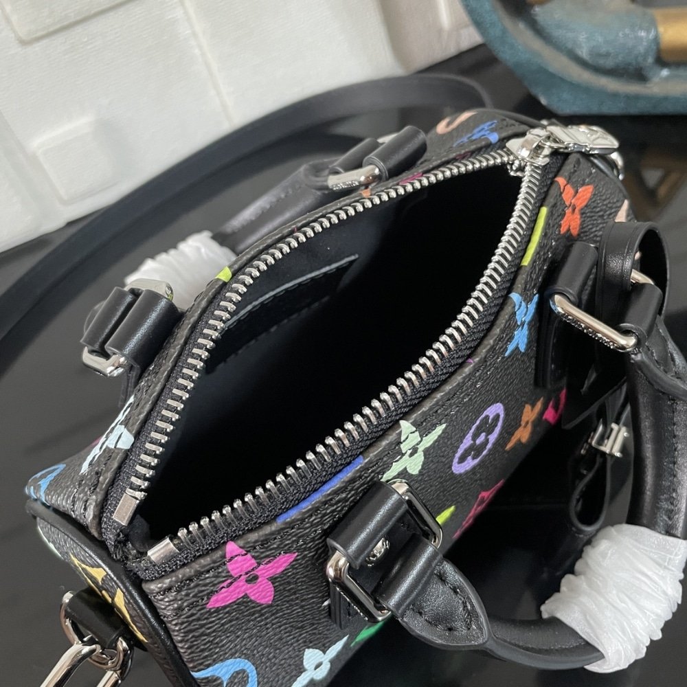 [S*per Vip 1:1] L0vis Vvtt0n X Murakami Nano Speedy Bag Black 16Cm M13406