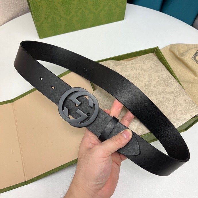 Gvc*1 Selleria Leather Belt Black 4Cm 368186 Bgh0V 1000