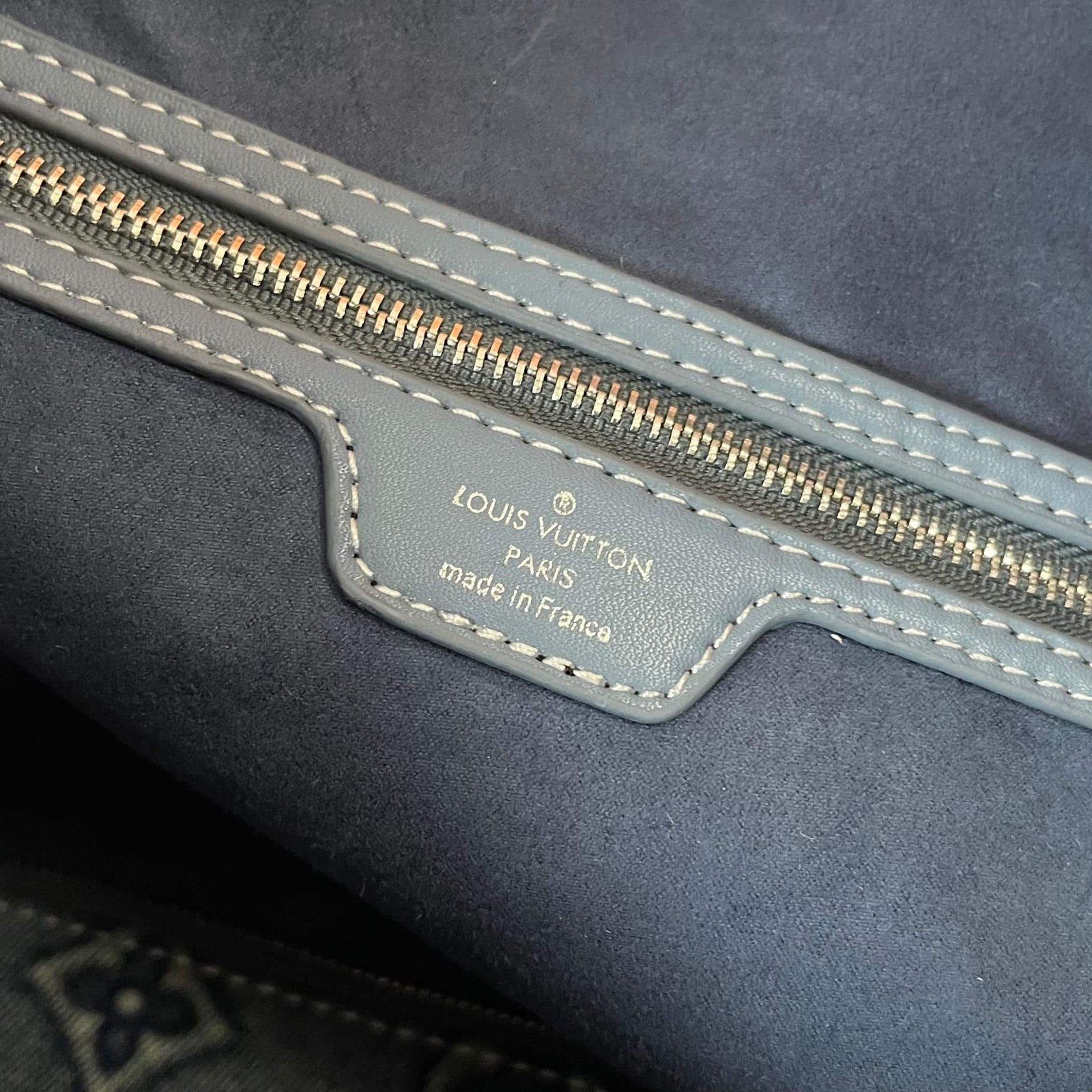 L0vis Vvtt0n Neverfull MM Bag Monogram Denim Blue 32Cm