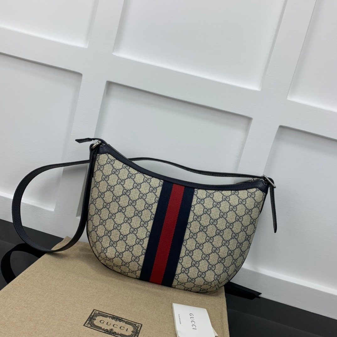 Gvc*1 Ophidia Small Shoulder Navy Blue Bag 598125 2Zgmn 4076