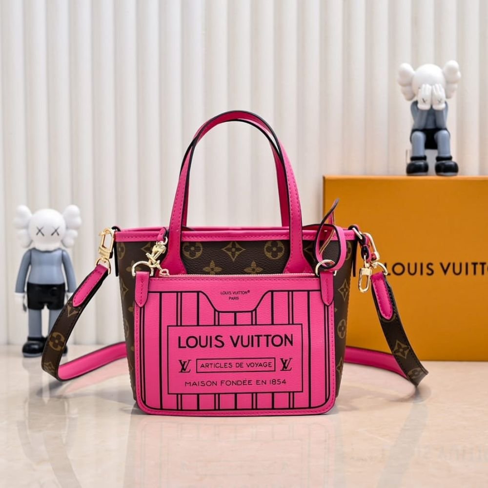 L0vis Vvtt0n Neverfull Bandoulière Inside Out Bb Monogram Rose 20Cm M12106