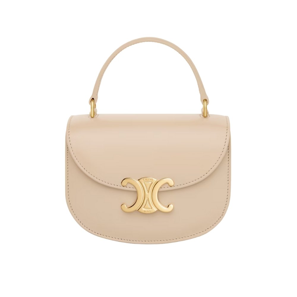Ce1i*e Mini Besace Clea In Shiny Nude 15Cm 10L063Etz 03Nd