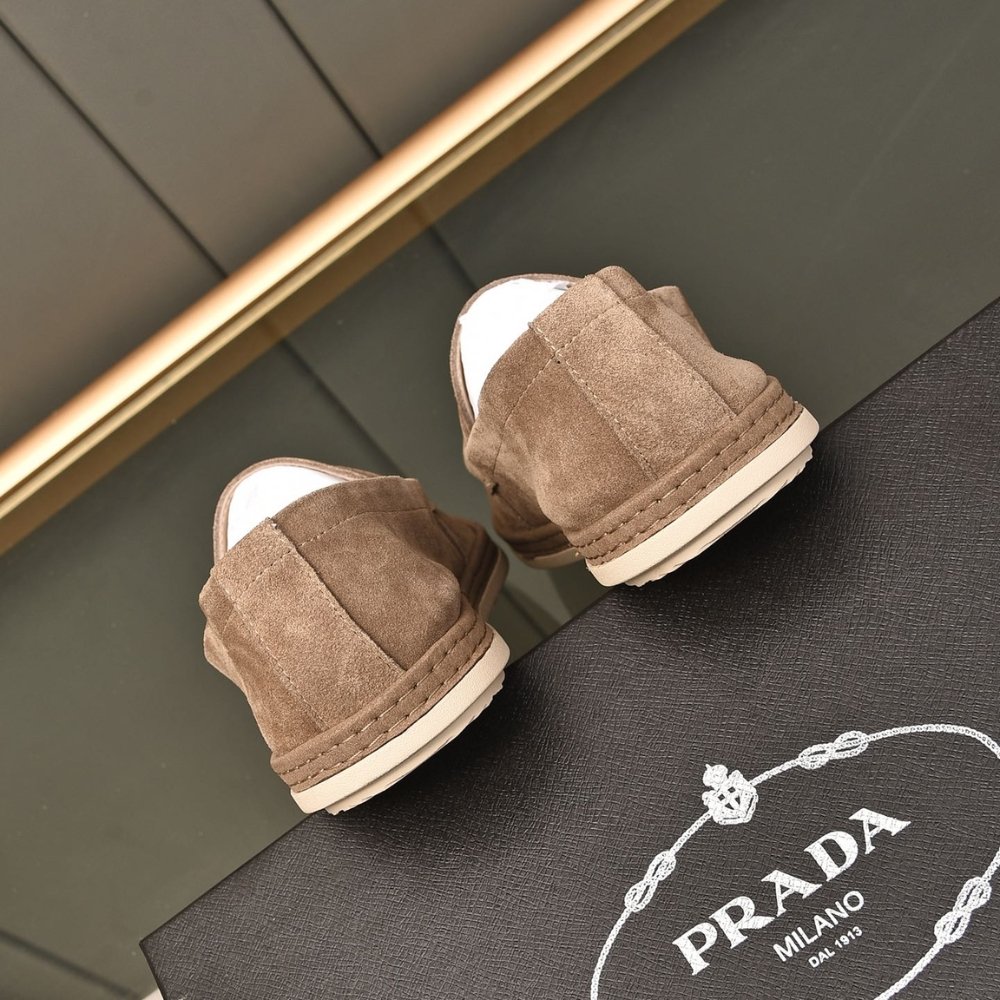 Pra*a Suede Loafers Leather Brown