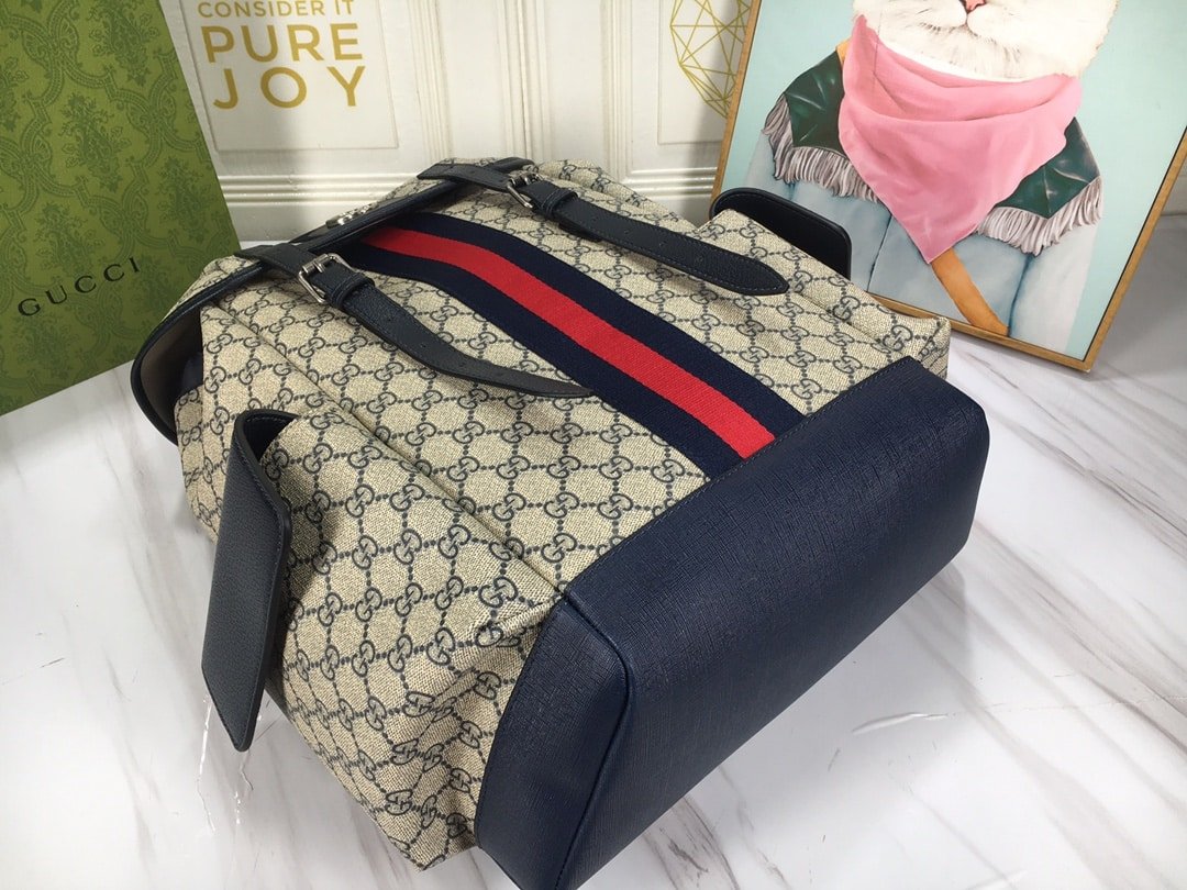 Gvc*1 Ophidia Gg Medium Backpack Blue 40Cm 598140 Huhan 4079
