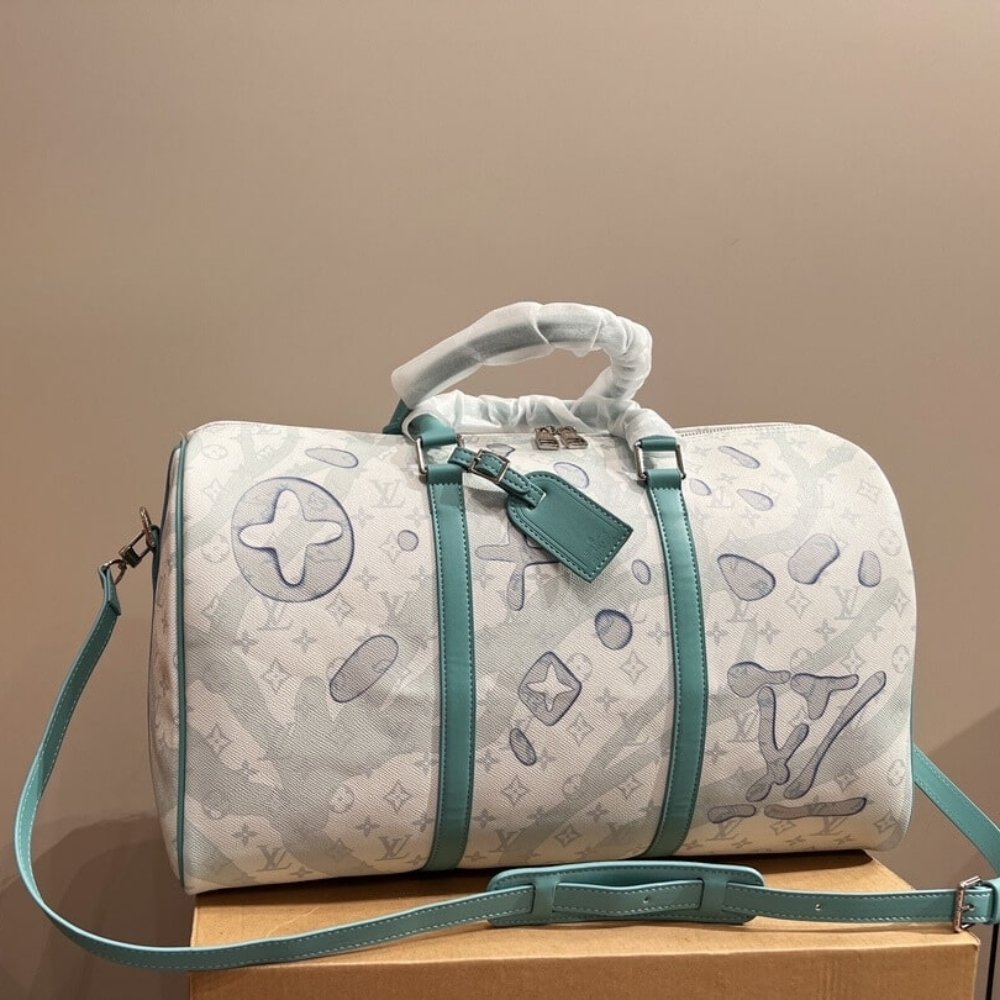 L0vis Vvtt0n Keepall Bandouliere 50 Crystal Blue 50Cm M22570