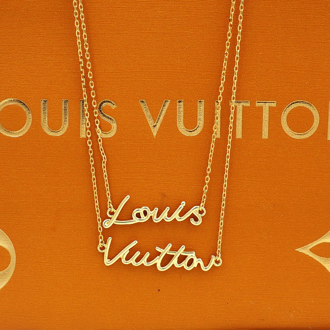 L0vis Vvtt0n Lv Script Necklace Gold M03263