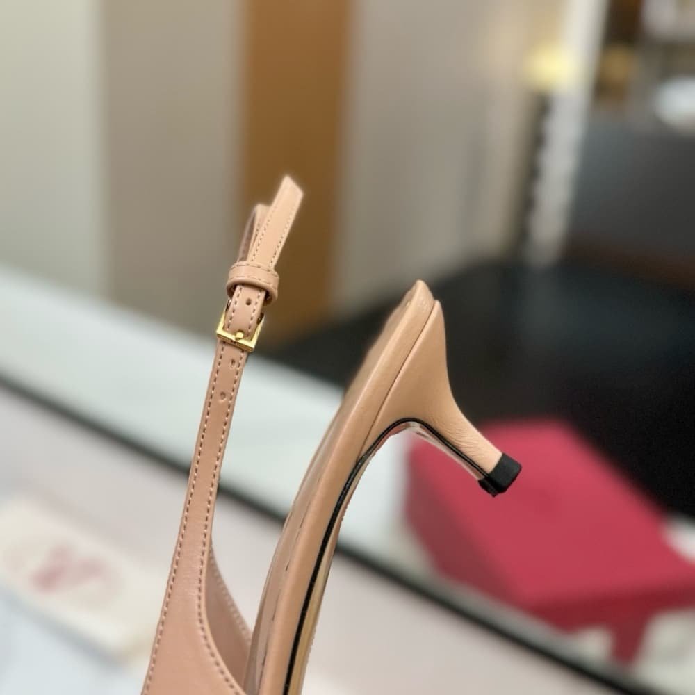 Va1e*ntin0 Bepointy Slingback Pumps Beige And Blue 6W2S0Ll3Yea Cvk